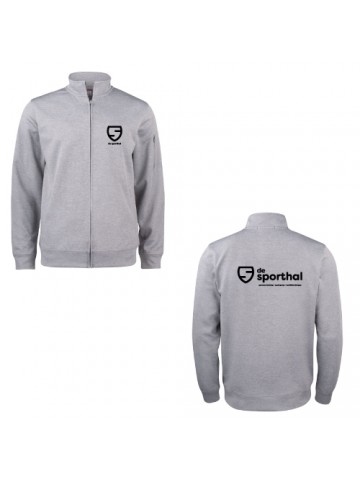 Basic Active Hoody Full Zip Grijs