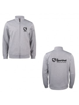 Basic Active Hoody Full Zip Grijs
